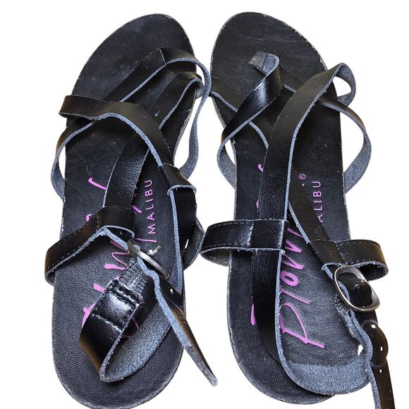 Blowfish Malibu Black Strap Thong Cork and Rubber Sole Sandals Women’s Size 9 - Picture 7 of 8